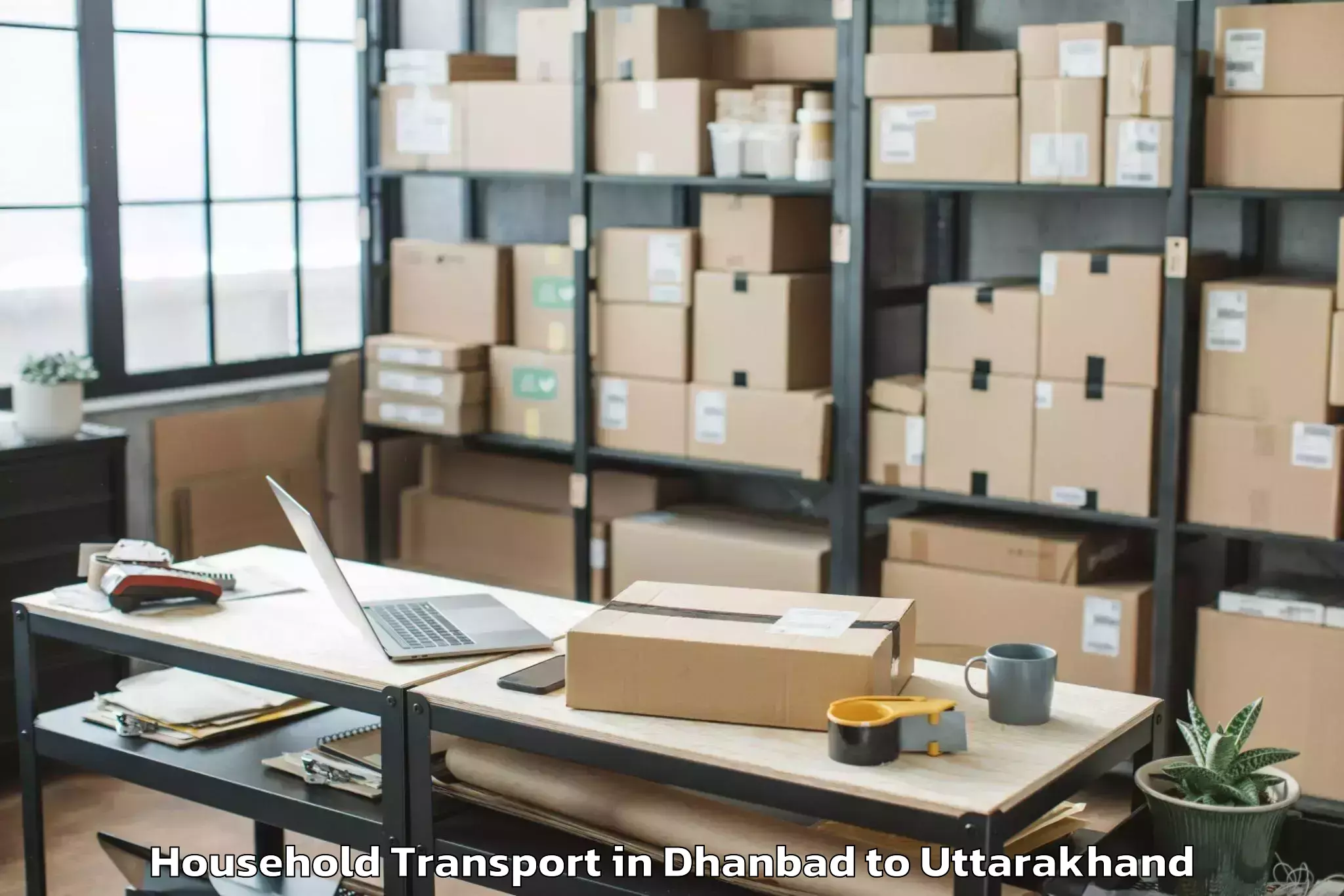 Book Dhanbad to Rishikesh Household Transport Online